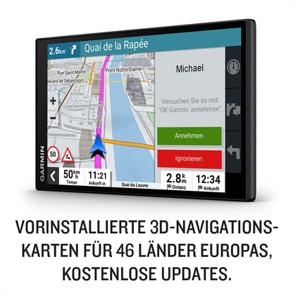 GPS Navigator 7 Zoll HD Display mit 3D Europakarten, Echtzeit-Verkehrsinfos, Sprachsteuerung & Fahrerassistenz